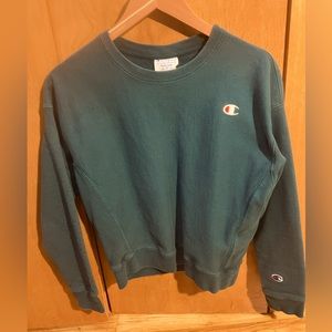Champion reverse weave crewneck sweatshirt teal green
